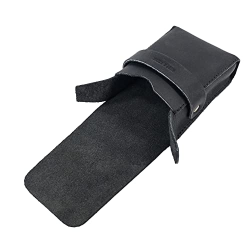Image of Hide & Drink, Classic Case for Playing Cards (Not Included) Secure Storage, Playing Deck Holder, Travel Accessory, Full Grain Leather, Handmade, Charcoal Black