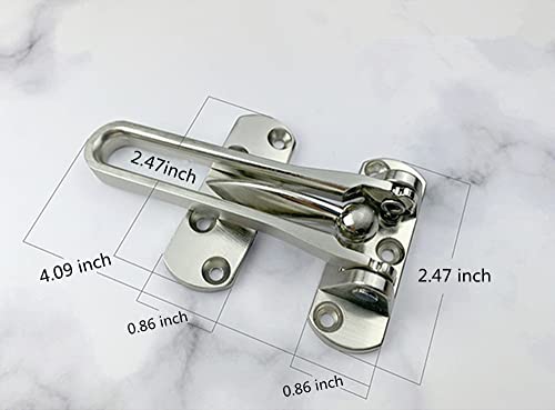 Szhdx Home Security Door Lock, Door Reinforcement Lock Swing Bar Lock， Front Door Locks For Kids, Home Reinforcement Lock For Swing-In Doors, Latch Guard Clasp,Solid Security Loc , (2 Pack) #TOP1