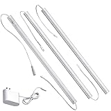Motion Sensor Under Cabinet Lighting Indoor Plug in, 16" 12V LED Under Counter Lights Super Bright Magnetic for Kitchen/Hallway/Toilet/Garage/Closet(Cold White/6000K, 3 Pack) -  AuyiHomu