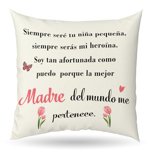 Imagen de JoyrnalK Regalo Dia de la Madre Funda Cojin Regalo Madre Regalos Mama Regalos Cumpleaños Madres Originales para Mamas Primerizas Mama Postparto Embarazada Día de la Madres para Mamá Navidad Reyes