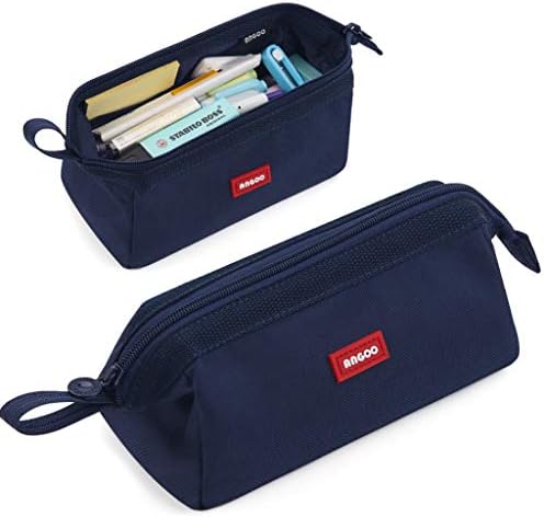 CICIMELON Pencil Case Large Capacity Pencil Pouch Pen Bag for School Teen Girl Boy Men Women (Navy)