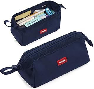 CICIMELON Pencil Case Large Capacity Pencil Pouch Pen Bag for School Teen Girl Boy Men Women (Navy)