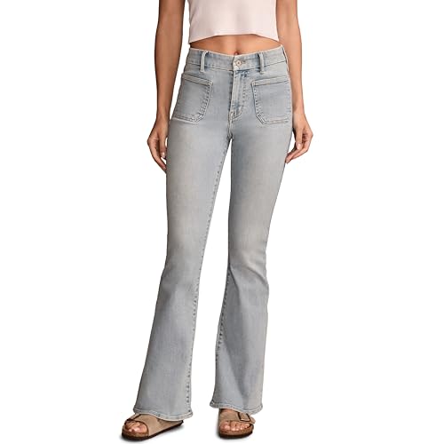 Jean Flare High Rise Lucky Brand : l'élégance denim rétro avec poches plaquées exclusives