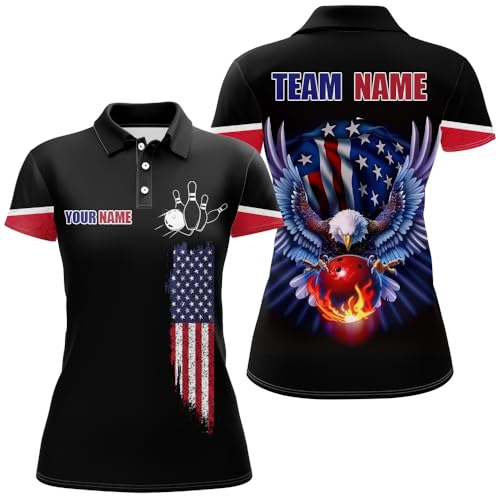 Eagle Bowling Shirt for Men & Women Custom American Bowling Team Jersey Unisex Polo & Quarter-Zip Bowler Gifts2