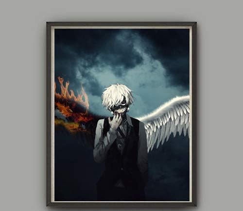 MS Fun Wings of Ghoul Ken Zombie Anime Poster Wall Art for Home Decoration 8 x 10 Inches,No Frame