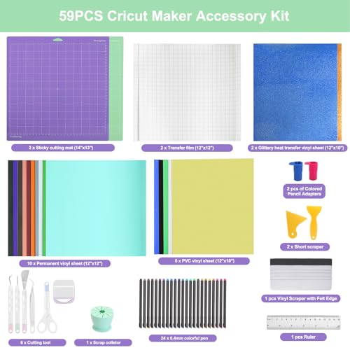 Daskwsn Ultimate Accessories Bundle for Cricut Makers and All Explore Air Machine Cricut Accessories and Supplies Bundle Tools and Accessories Kit for Beginners, Professionals and Skilled Crafters - Image 7