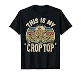 Vintage This Is My Crop Top Funny Farmer T-Shirt