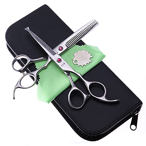 Forbici per tagliare i capelli, set da parrucchiere professionale da 6 pollici, forbici da taglio/sfoltitura per barbiere, sicurezza dei bambini, uso della fami