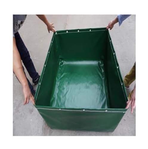 DGAMHF Estanque De Peces De Lona Plegable Engrosada, Contenedores Portátiles De Almacenamiento De Agua Al Aire Libre Puede Mover La Cisterna De Lona Con Válvula De Drenaje Marco De Tanque De Agua De A