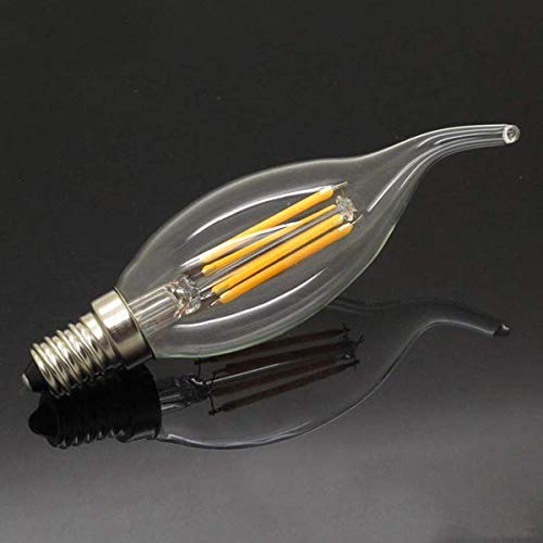 Image of Virya 4 W Candle E14 Flouroscent Bulb C35 Filament Bulb (Yellow) (4)