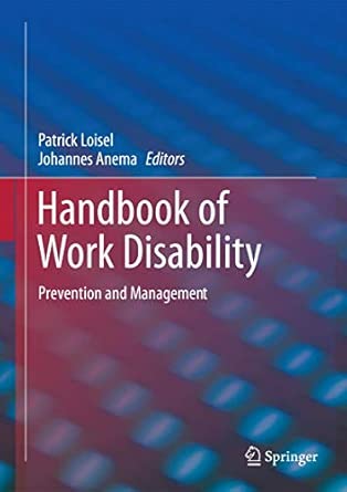Handbook of Work Disability: Prevention and Management 2014th Edition book cover