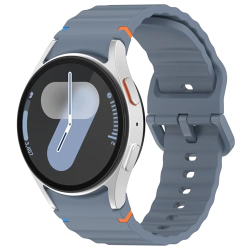 [�����ȓX] �ɓK��Samsung Galaxy Watch 7/FE/6/5/4 44mm 40mm 5 Pro Wave�u���X���b�g Galaxy Watch 6 Classic 47mm 43mm�o���h�ɓK������V���R���X�g���b�v(Blue)