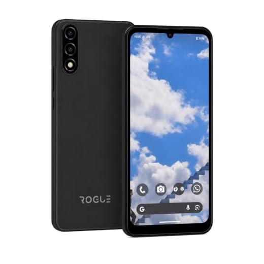 Rogue R67S Unlocked 4G LTE Smartphone for T-Mobile & AT&T Networks, Android 15 Go, 6.8-Inch HD+ Display, 3GB RAM + 3GB Extended Memory, 32GB Storage, 4,000mAh Removable Battery, Black