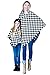 Mini Momo Blanket Shawl Wrap Mommy and Me Matching Cape - Boho Open Front Winter Poncho Buffalo Plaid Warm Cardigan (Blanket Poncho - Checkered, Age 6-11)