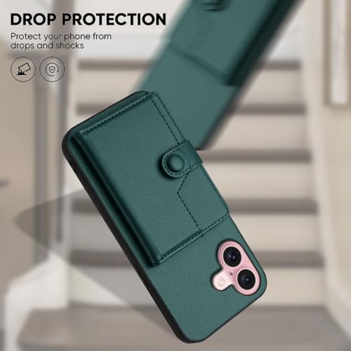 Coque iPhone 16 protégeant des vols RFID et bris d'écran grâce au verre trempé mince