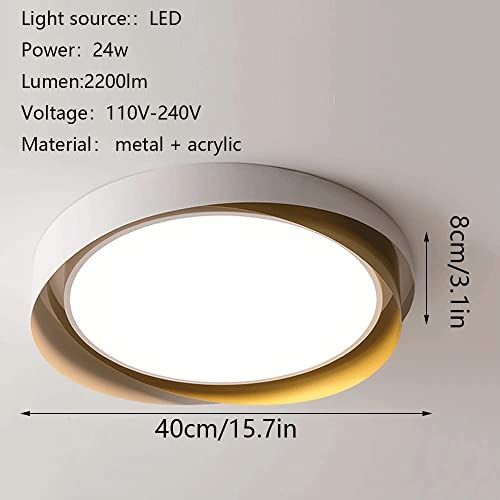 Lustre moderne LED rond à intensité variable, panneau lumineux chic 19,7" - 8