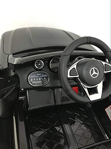Lizenz Mercedes C63 AMG Elektro Kinder Auto 2x25W 12V 7Ah RC Kinderauto Kinderfahrzeug (Schwarz) – Bild 5