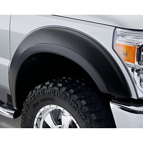 Bushwacker Extend-A-Fender Extended Front Fender Flares | 2-Piece Set, Black, Smooth Finish | 20085-02 | Fits 2011-2016 Ford F-250 & F-350 Super Duty Styleside (Excludes Dually)