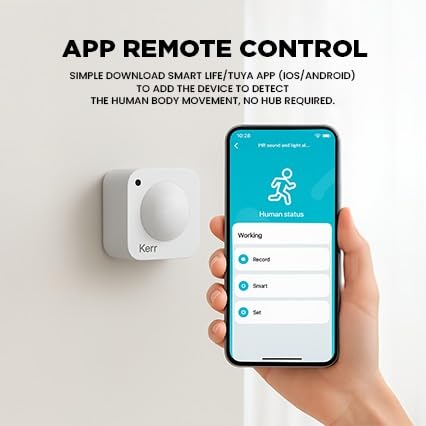 Image of Kerr Smart Presence, Motion, Temp & Brightness Sensor | Requires Tuya Zigbee 3.0 Hub, Intruder Alarm, Trigger Functions, Supports Alexa & Google Home Assistant. (PIR Motion + Brightness (Zigbee))