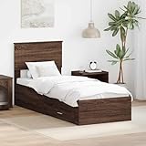 Utilisation optimale de l'espace et stabilité : ce cadre de lit moderne (193 x 78 x 90 cm) offre une solution efficace pour votre chambre avec une capacité de charge maximale de 100 kg et un espace de rangement intégré. Fabriqué en bois robuste, il assure une longue durée de vie et une base stable.