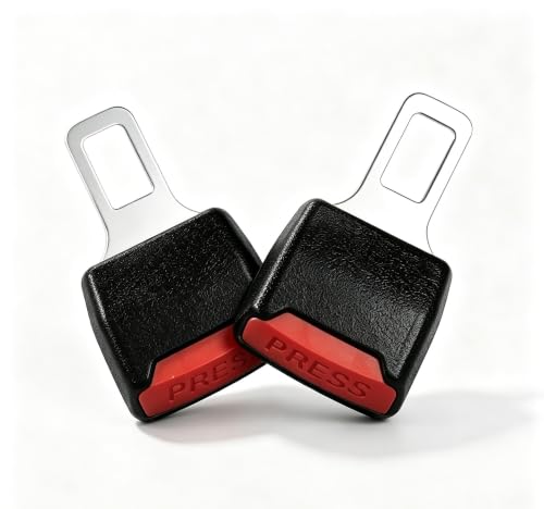 2 Pack Buckle Latch Pin Extender, Stainless Steel Insert Pin for Car Truck SUV Van Auto Vehicle Seat Buckle, Smooth Operation Durable Hardware Black