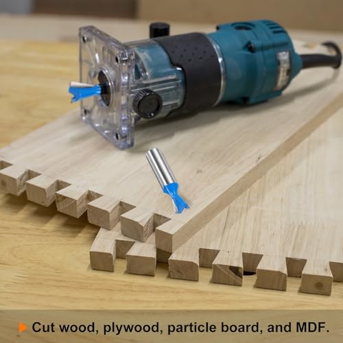 QUARKZMAN 2 Stück Dovetail-Fräser 1/2 Durchmesser 1/2 Schaft Wolframkarbid 14 Grad Dovetail-Gelenk-Bohrer für Box Schublade Schrank Gelenke Feine Holzbearbeitung