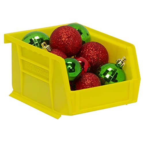 Akro-Mils 30210 Akrobins Plastic Hanging Stackable Storage Organizer Bin, 5-Inch X 4-Inch X 3-Inch, Yellow, 24-Pack #TOP7