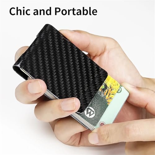 Money Clip for Men Black Twill Carbon Fiber Pocket Wallet Slim Cash Clip Credit Card Holder for Men Bussiness Gift2