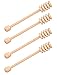 Palitos Para Miel de Madera Pack 4 / Cuchara Para la Miel/Dispensador Para la Miel 16 cm/Varilla de Agitación Colectora de Dispensador de Tarro/Cuchara Dispensadora de Miel Antiadherente