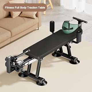 Aplsrhun Fitness Full Body Traction Table, Massage Cervical Traction Bench & Lumbar Traction Bed, Home Stretch Decompression Machine for Tension Relief, Lumbar Stretching