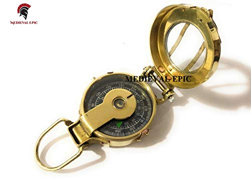 Brújula Marina Vintage de Latón 2.5 Pulgadas miniatura 2
