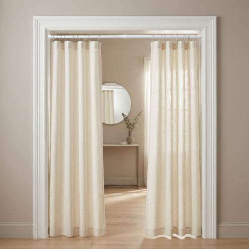 JaYe 2 Pack Spring Tension Curtain Rod, 15.7 to 39 Inch Adjustable Tension Rod, No Drilling .Suitable for 15.7 to 39 Inch Window, Bathroom, Cupboard, Kitchen .Best Use Range 15.7 to 38 inch. (White) by JAYE&KJ - Used condition - Image 5
