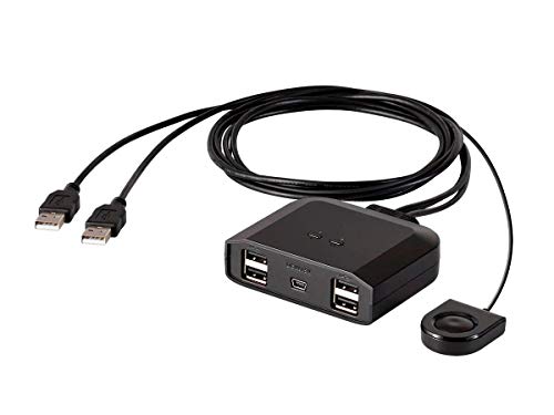 Switch USB 2.0 periféricos compartidos Monoprice selector para dos PC 1