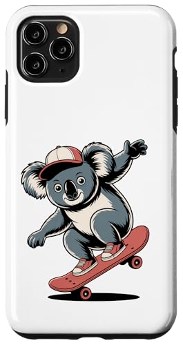 �X�P�[�g�{�[�h�ɏ�����R�A��Skating Koala Skateboard �X�}�z�P�[�X iPhone 11 Pro Max �p