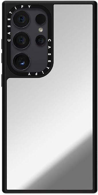 CASETiFY Mirror Galaxy S24 Ultra Case - Silver on Black