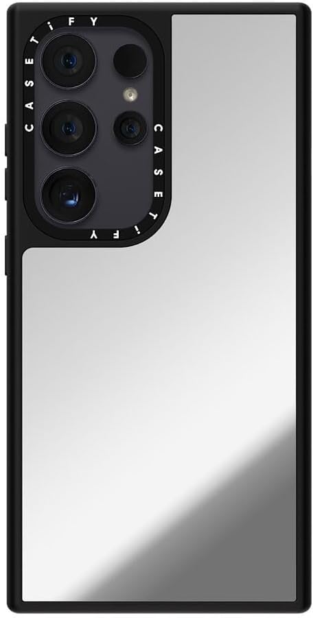 CASETiFY Mirror Galaxy S24 Ultra Case - Silver on Black