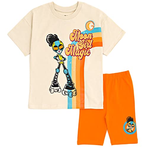 Image of Marvel Girls Oversized Drop Shoulder T-Shirt and Bike Shorts Outfit Set Toddler to Big Kid Sizes (2T - 14-16)