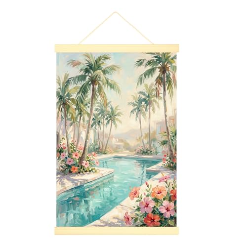 Fleurs tropicales détendues en toile suspendue pour chambre zen