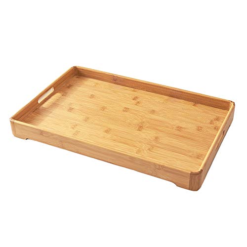Beautiful home - tray Bandeja de té de Madera Grande para el hogar/Oficina Servicio de Bandeja paletera-41 * 26.2cm