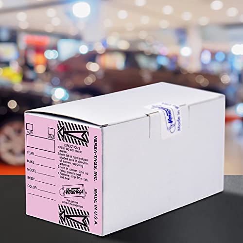 Image of Versa-Tags 250 Per Box, Self-Protecting Paper Key Tags with Chrome-Plated Split Rings Perfect for Car Truck Or RV Dealers Lilac