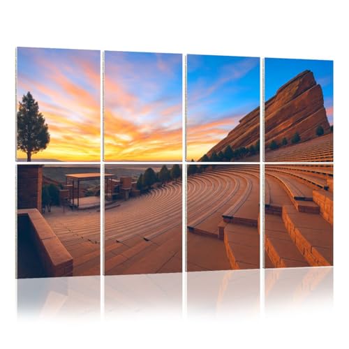 8 Pack Acoustic Foam Panels Sound Proofing Panels red rocks sunrise denver pictures royalty free photos Acoustic Wall Panel Soundproofing for Livingroom Nursery Room Decor