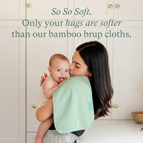 Supersoft Burp Cloths, Premium Bamboo Viscose Baby Burp Cloths, Absorbent & Skin-Friendly, Large 21” x 10”, Unisex Baby Essentials for Feeding, Spit-Up, 3-Pack2