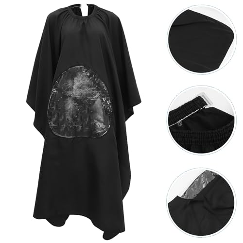 Capa impermeable para peluquería FOMIYES con ventana, capa para corte de cabello, capa profesional para peluqueros adultos miniatura 7