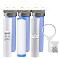 AFWFilters 20-inch 3 Stage High Flow Whole House Bone Char Carbon Filter for Low pH, Acidic Water, Fluoride, Radioactive Isotopes, Arsenic, Chlorine, Chemicals, and Odor Removal