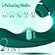 Sumeber Vibratoren für sie Klitoris und G-punkt, Silikon Zungenlecken und Saugen Vibrator mit Klopfen, 3 in 1 Dildo mit 10 Vibrationsmodi und 5 Pulsationsmodi Sexspielzeug für Frauen (grün)