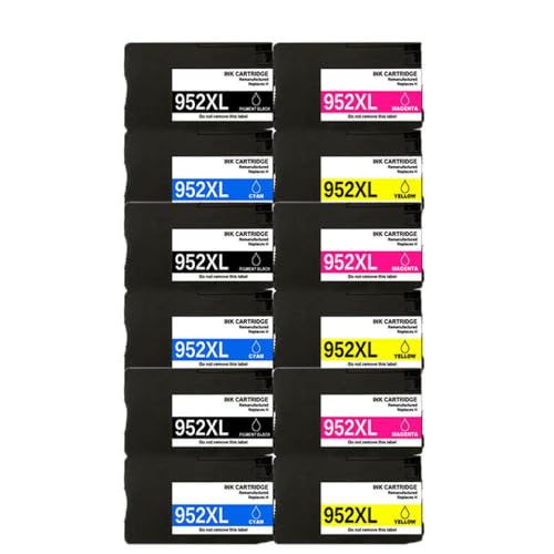 Cartouche encre 952xl compatible sans bavure pour imprimante OfficeJet Pro 7740