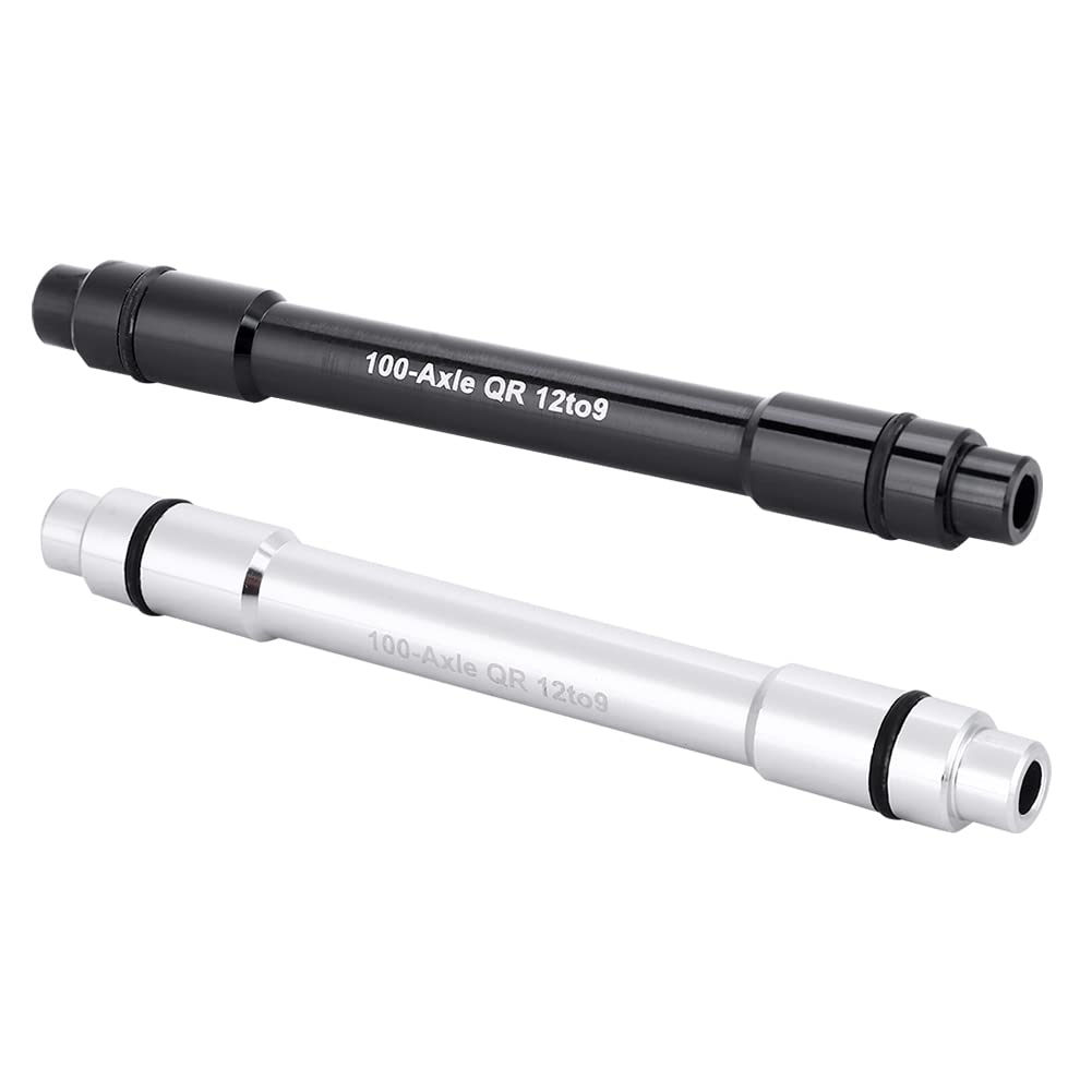 Adapter Piasty Przez Oś, 2-kolorowy Adapter Piasty Roweru Rowerowego, Lekki Stop Aluminium 12 Mm Do 9 Mm Szybkozłączka Adapter Szpikulca Konwerter Do Roweru Górskiego(Czarny)