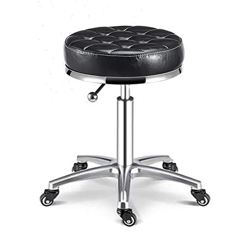 MAANDENG For upright sitting saddle stool/work rotary stool practical height adjustable rotation/load bearing 150kg-black