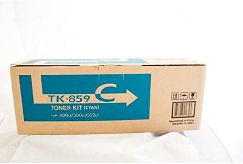 Kyocera 1T02H7CCS0 Model TK-859C Cyan Toner Cartridge For use with Kyocera/Copystar CS-400ci, CS-500ci, CS-552ci, TASKalfa 400ci, 500ci and 552ci Color Multifunctional Printers