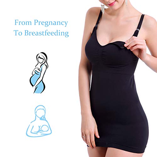 Angelhood Maternity Nursing Tank Tops For Breastfeeding,Womens Nursing Maternity Cami Built In Bra Sleep Bra Pack Of 3 #TOP2